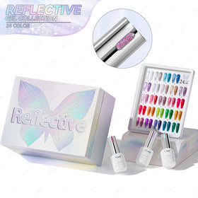 JTING Exquisite Design 24color Reflective Disco Gel Collection Set Box OEM Free Custom High Pigment Reflective Gel Nail Polish