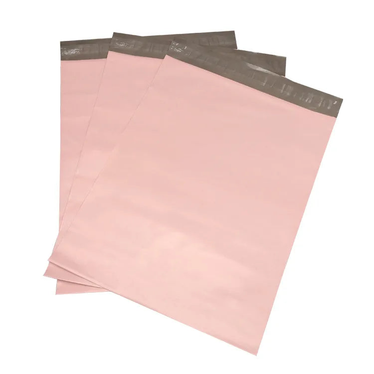Custom Logo Plastic Poly Mailers Bags Waterproof Adhesive Self Pink Shipping Courier Mailing Bags for Clothing Clothes Packaging
