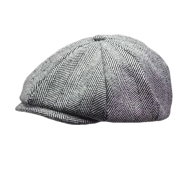 Male Ivy Berets Hat Big Head Man Spring Autumn Newsboy Cap Wool Beret Caps Winter Felt Flat Caps