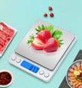 Pocket Slim Digital Kitchen Scale Weight Measuring 500g*0.01g Accuracy ABS+Stainless Steel Electronic Battery/USB Rechargeable