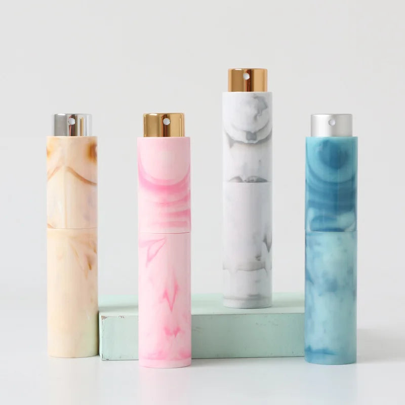 Refillable 10ml Multi Color Screen Printed PET & PP Fine Mist Spray Bottle Small Perfume & Skincare Empty Containers Round