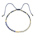 Bohemian Handmade MIYUKI Seed Bead Adjustable Bracelet Natural Stone Faceted Bead Bracelet Tiny Gold Beaded Bracelet