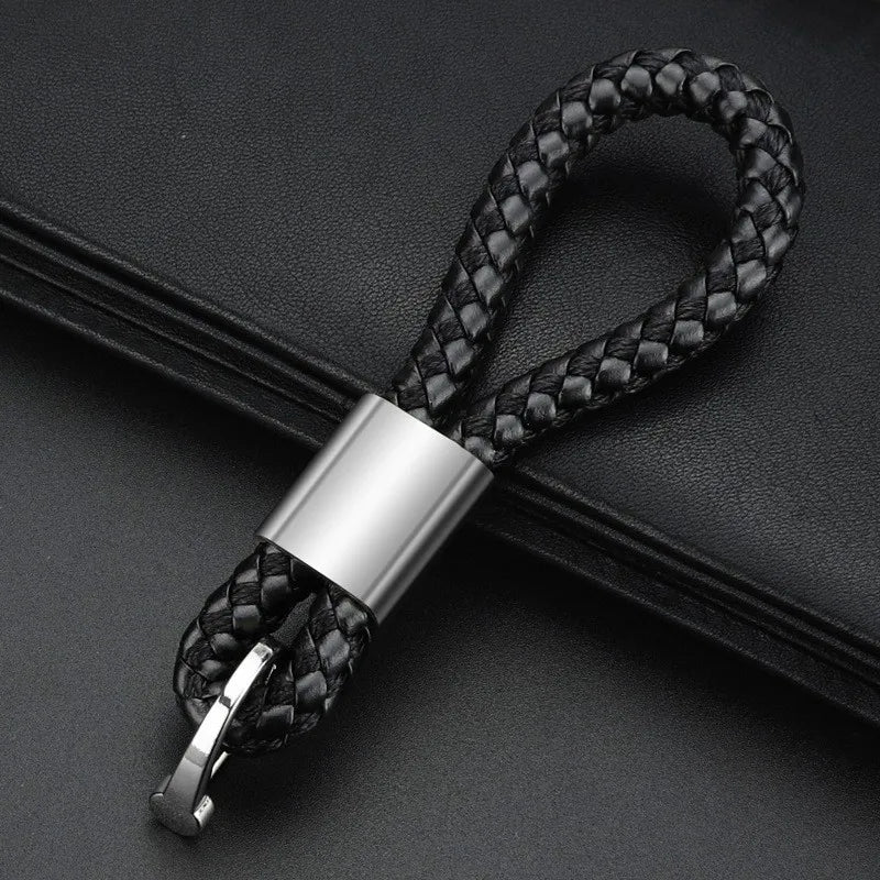 Retail Luxury Good Quality Leather PU Car Logo Key Chains Blank  Leather Car Keyring Promotional Gift Multi- Color