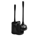 Black Plastic Bathroom Toilet Cleaning Brush New Style Plunger and Bowl Brush Combo With Holder Cleaning Brush Set