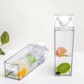 Wholesale Customized Big Capacity 1L Transparent Bottle Juice Leak-proof Travel Water Bottle New Square Plastic Water Bottle