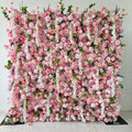 Hot Sale New Design Customized Size pink and Blue Pampas Artificial Flower Wall for Wedding Decoration Backdrop