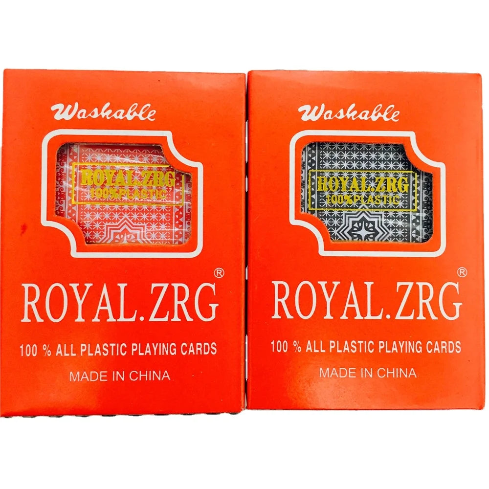 ROYALZRG 54 Card Set 28mm Thick PVC 281*87mm Plastic Playing Cards Customizable CMYK Color Indoor Use