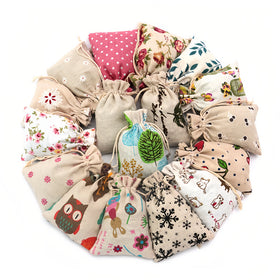Factory Outlet Eco Organic Cotton Draw String Bag Logo Small Gift Drawstring Bag Customized Storage Jewelry Necklace Ring Bags