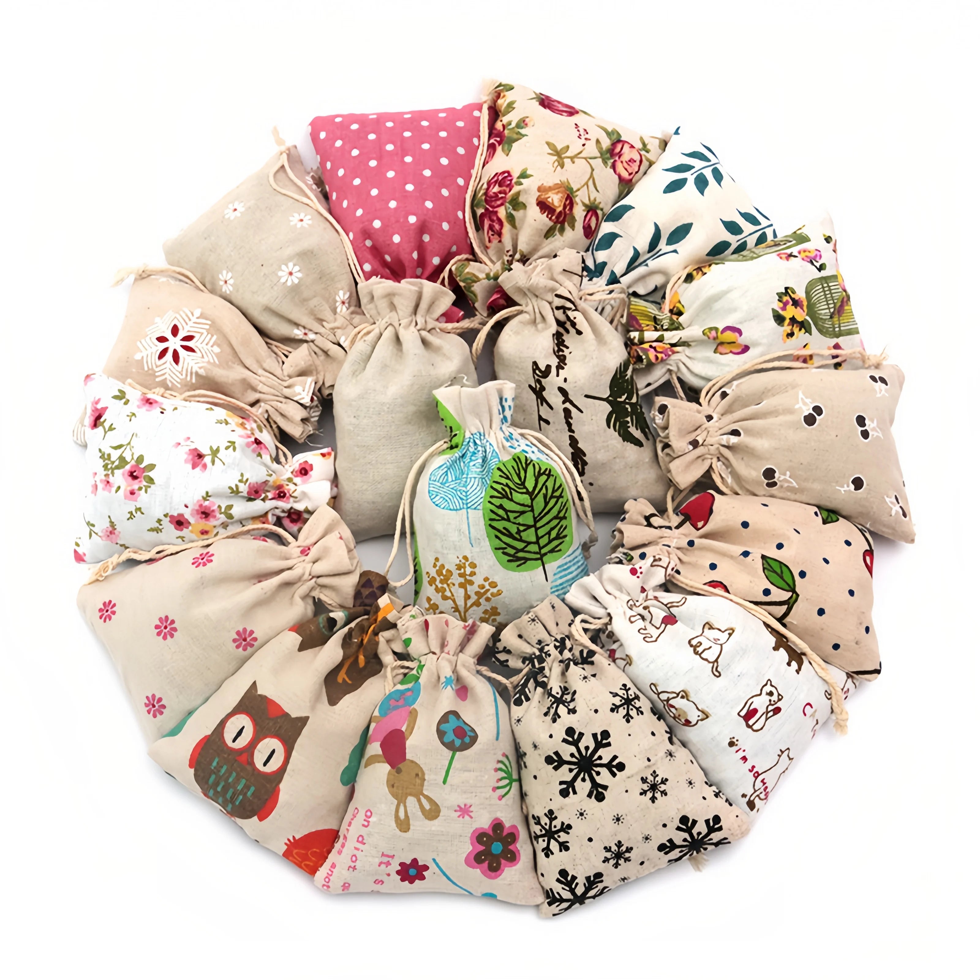 Factory Outlet Eco Organic Cotton Draw String Bag Logo Small Gift Drawstring Bag Customized Storage Jewelry Necklace Ring Bags