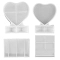 Picture Mold for Casting DIY Personalized Epoxy Photo Frame Mold Resin Photo Frame Mold Heart Rectangle Shape Silicone Moulds