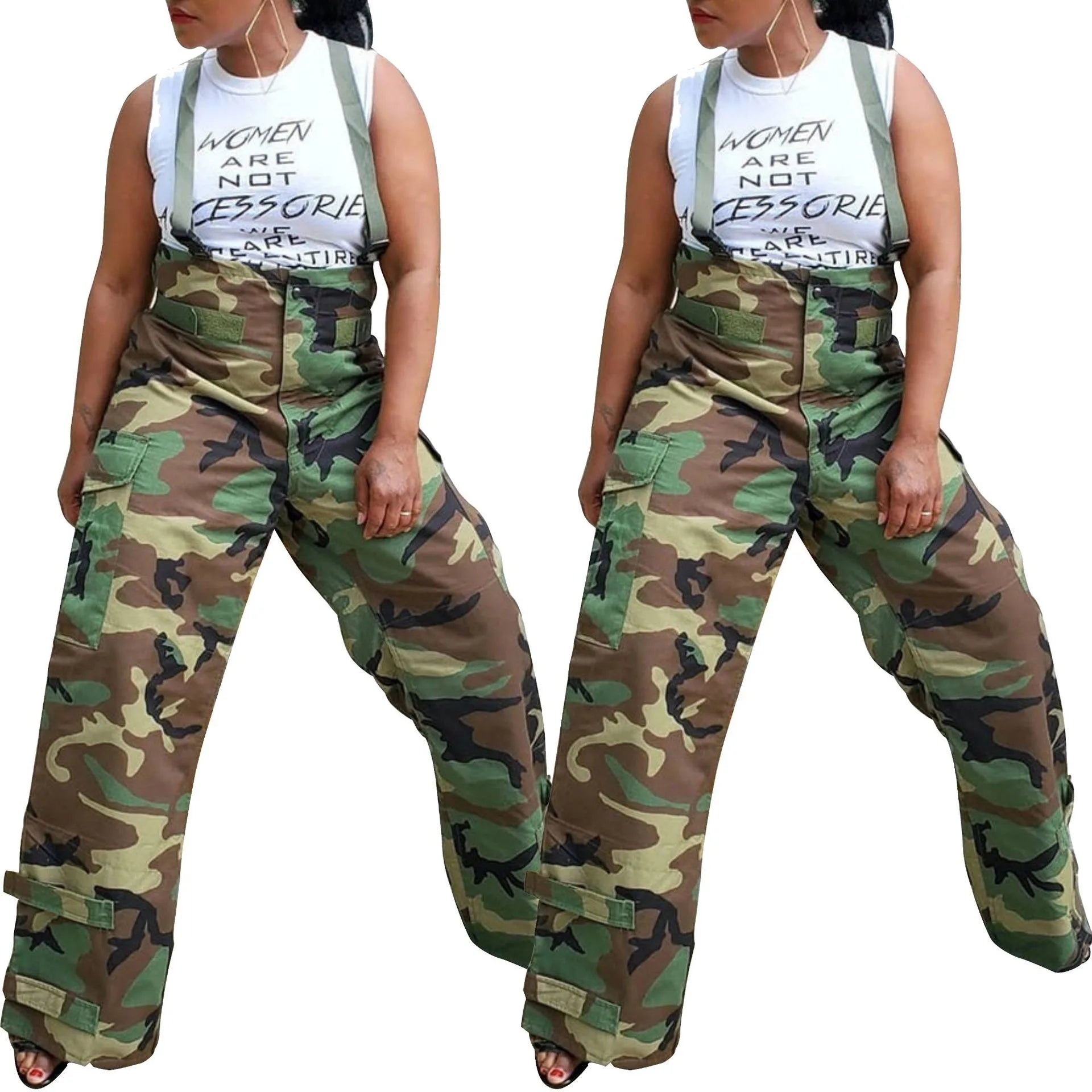 2024 Ladies Slim Base Pants High Waist Breathable Camouflage Denim with Pockets Seamless Leggings for Female Sports for Spring