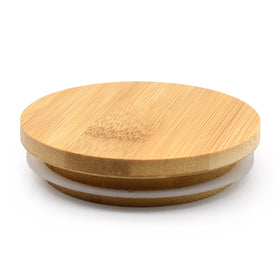 Wholesale Eco-Friendly 70mm Bamboo Wood Lids Handmade Covers Caps for Mason Jar Refillable Glass Bottles for Kitchen Use