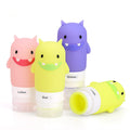 60ml Mini Travel Toiletries Containers Set Empty Silicone Squeeze Shampoo Conditioner Bottles with Flip Top Cap