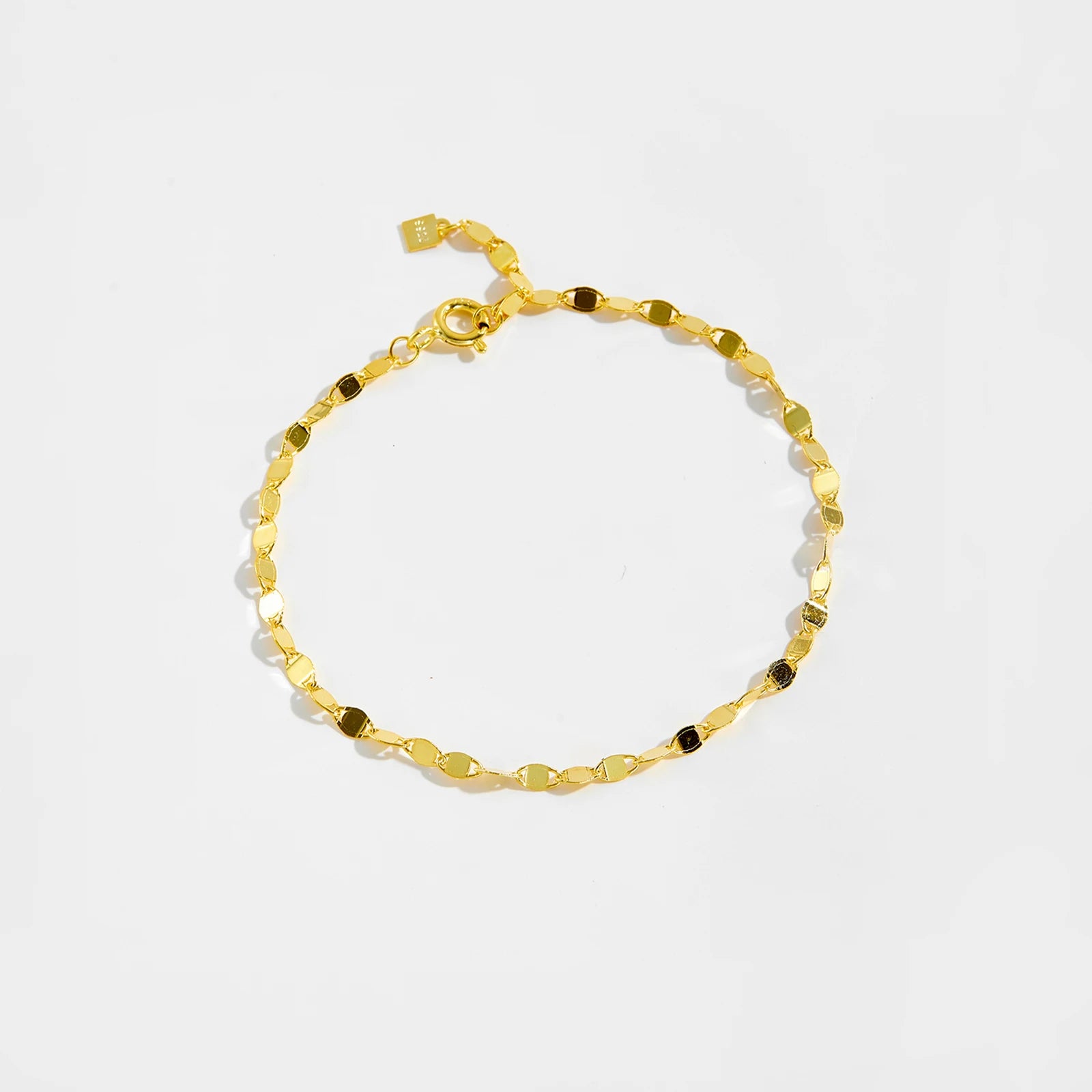 FUAMAY 18K Gold Plated Pulseira Feminina 925 Sterling Silver Adjustable Mariner Link Chain Bracelet Diamond Jewelry
