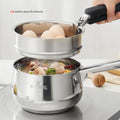 Zhenneng Wholesale Sauce Pan Stainless Steel 16cm Small Milk Pot With Steamer and Glass Lid for Kitchen Restaurant Hotel