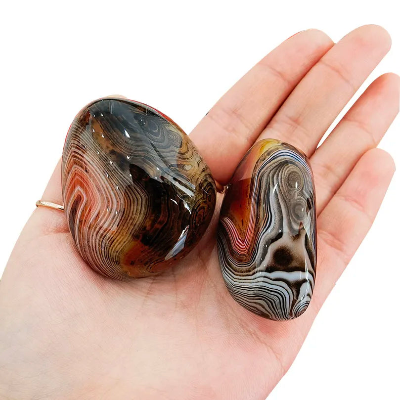 3-7 cm Onyx Polished Free Form Agate Tumble Palm Stone Wholesale Sardonyx Chunks