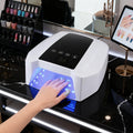 2025 New Design 72w Led Nail Lamp White Rechargeable Wireless Uv Nail Lamp for Nail Polish Dry