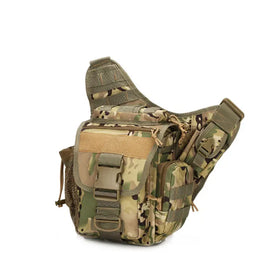 AYPPRO Unisex Tactical Camouflage Sling Crossbody Bag Molle Sport Shoulder Strap Outdoor Hiking Travel Messenger Bag