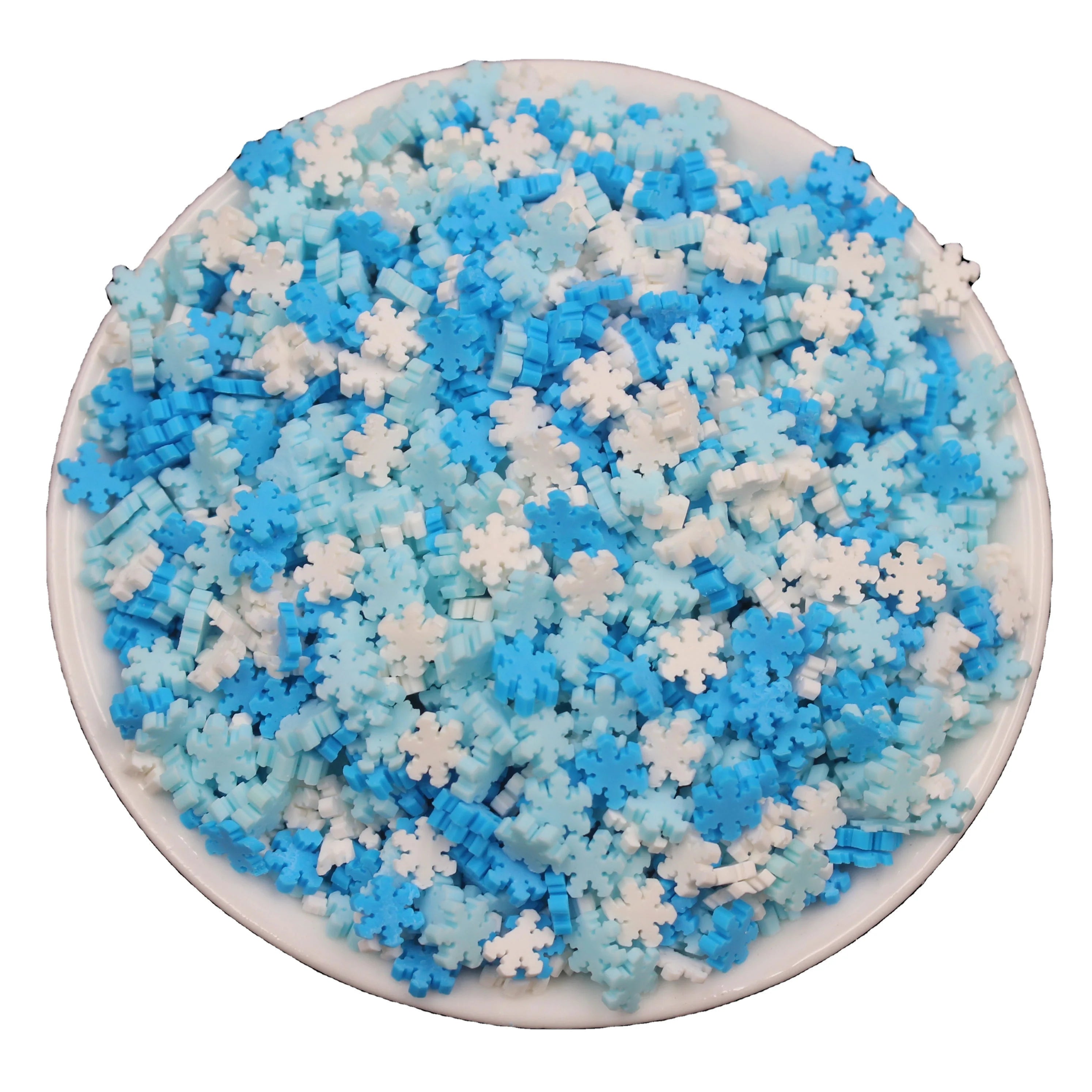 5mm Non-toxic Polymer Clay Figurine Snowflake Slices Sprinkles Soft Clay Cutters DIY Slime Filling Accessories Art & Collectible