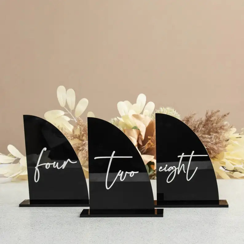 Wholesale Cheap Black Acrylic Table Numbers for Wedding Centerpieces Table Sign Holder