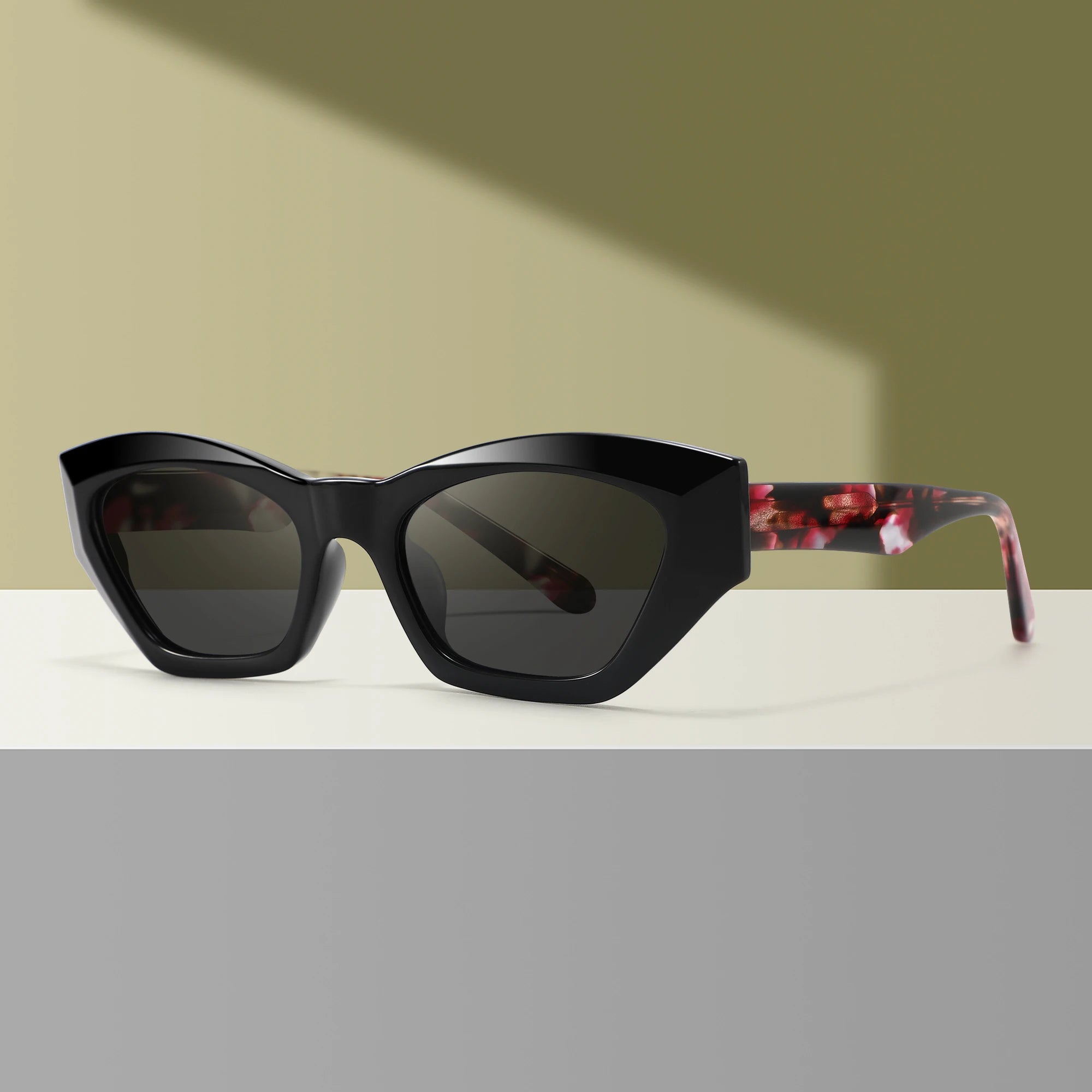 CONCHEN Fashion Men Women Polarized Sunglasses Colorful Custom Shade TR90 Acetate Sun Glasses 2024