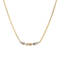 Trendy Small Amazonite Beads Pendant Necklace with Gold Plated Stainless Steel Chain Necklace Bohemian Simple Style Jewelry