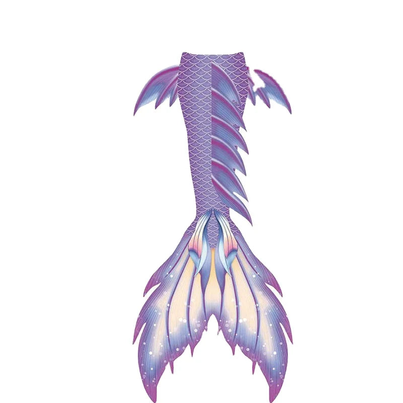 Popular Mermaid Skin Tail Costume Bikini Swimsuit 2 Piece Set for Adults Plus Size Quick Dry Waterproof Flipper Printed Design