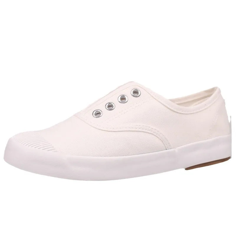 Women's Comfortable Soft Bottom Canvas Shoes Shallow Mouth Convenient Ladies Casual Shoes Lightweight Non-slip Ladies Flat Shoes