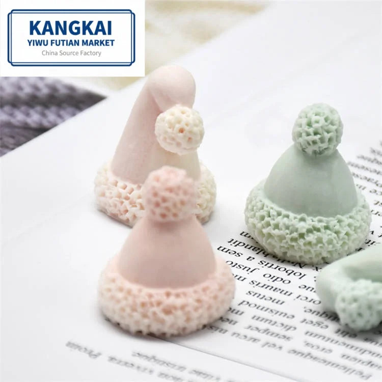 Christmas Hat Shaped Cute Silicone Mold DIY Candle Plaster Hat Molds Miniature Resin Molds Fondant Handmade Tool