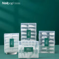NAILPOP 120pcs Quick UV Gel Nail Forms Easy-to-Find French Style Nail Mold and Art Tools Acrylic Nails Extension Building