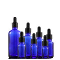 5ml 10ml 15ml 20ml 30ml 50ml 100ml Blue Glass Essential Oil Aluminum Dropper Bottles