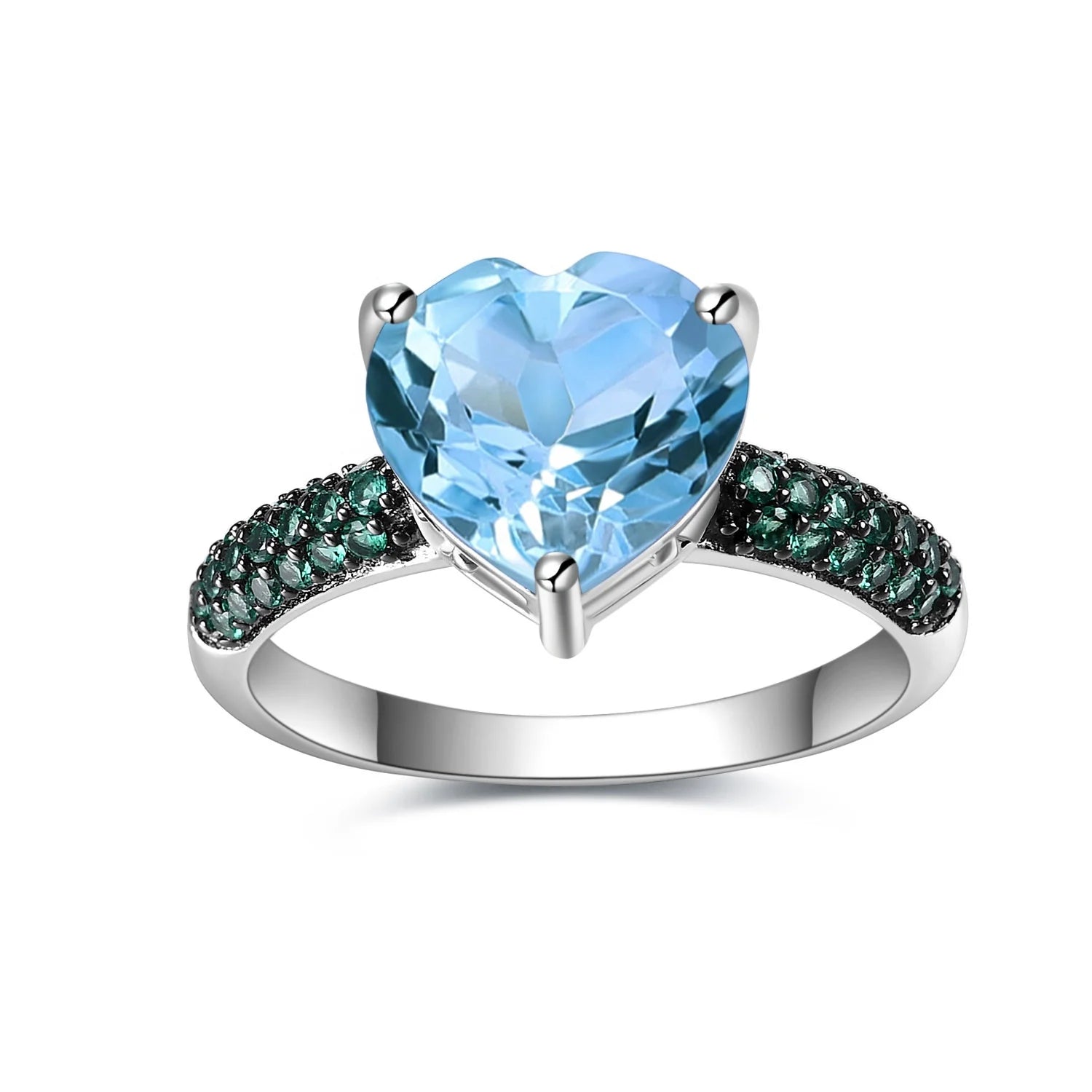 Abiding Shield Plating Tech 3 Years Tarnish Resistant Gemstone 925 Silver Gold Plated Rings