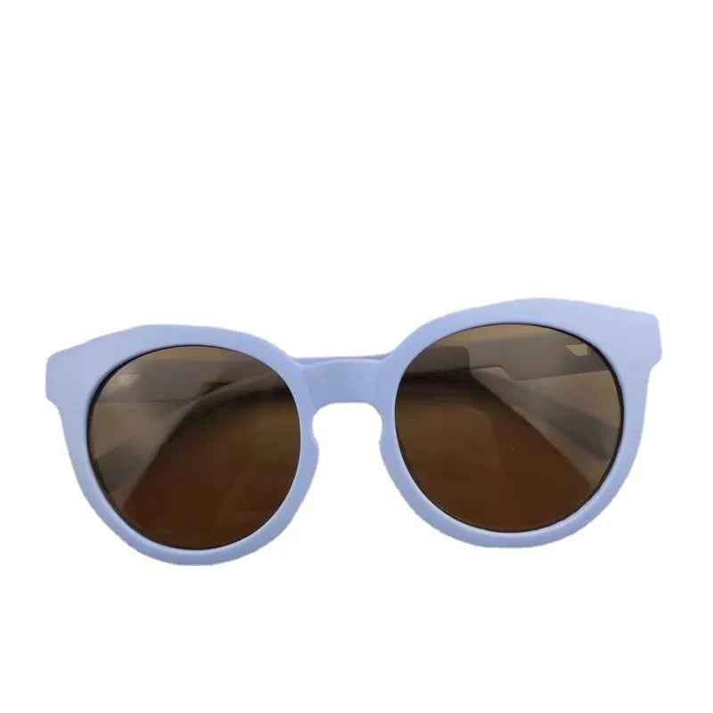 Brown Round Classic Boys Girls Designer Kids Shades 2023 and Cute Cartoon Bags Kids Bendable Sunglasses Uv400 Children'S Glasses