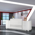 Beauty Salon Counter Front Desk White Office Reception Table Design Wood Factory Price Hotel Modern Office Furniture Panel