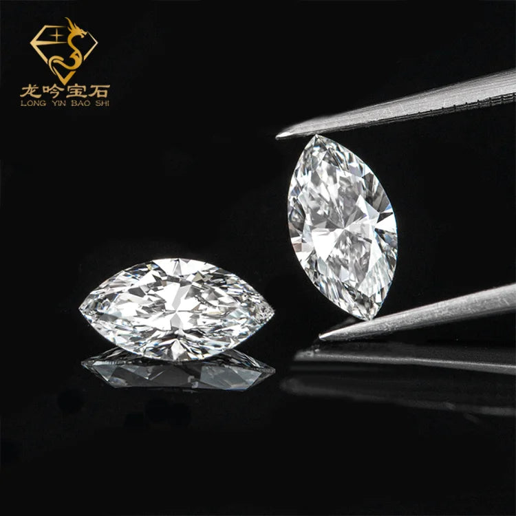 Junyuan Gems Zirconia Stone 5a Quality White Cubic Zirconia Factory Price Marquise Cut Loose Zirconia Gemstone