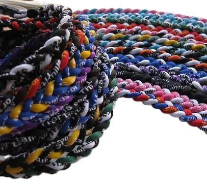 Tornado Braided Necklace 96 Colors Sports Titanium 3 Rope Braided Sport Rope Necklace