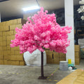 S0615 200cm 7ft Hotel  Flower Fake Floral Tree Artificial Plant pink Cherry Blossom Tree for Wedding Decoration