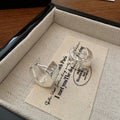 Fine Jewelry c Style 925 Sterling Silver Hammered Thick Band Hoop Earring