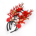 New Christmas Antler Headband Hair Accessories Santa Children's Adult Party Decoration Bell Bow Headband Dress up Supplies