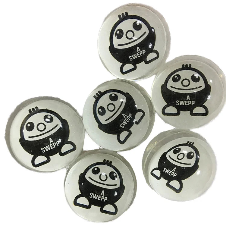 Crystal Bouncing Ball Vending Machine Toy Customized 27mm 30mm 32mm 35mm 45mm 60mm Printed Rubber Material