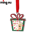 New Design DIY Home Decoration Zinc Allo  Sublimation Metal Christmas Tree Ornament