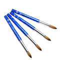Custom Logo Blue Starry Metal Handle Acrylic Nail Brush Durable 100% Pure Kolinsky Hair Head 3D Nail Salons Socheal Brand MegaBDM