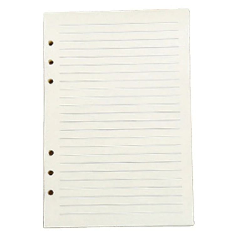 A5 Binder Refill Loose Leaf Filling Paper 6 Ring 100gsm Daily Weekly Monthly Planner Grid Dot Line Blank Paper
