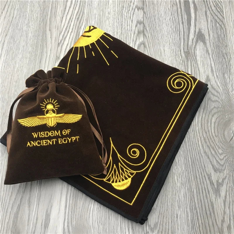 Embroidered Velvet Bag Tarot Table ClothVelvet Bag Drawstring Pouch for Tarot