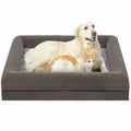 OEM Winter Warm Thickened Dog Kennel Square Pet Bed with Plush Velvet and Sustainable Solid Pattern for Big Dogs Pet Supplies