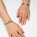 Charm Couples Bracelet Set Round Beads Compass Turtle Weave String Rope Bracelet for Women
