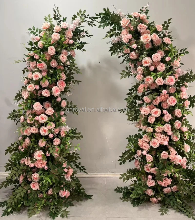 Wholesale Wedding Arch Horn With Flower Backdrop Horn Arch Flower Artificial Flower Horn Arch for Event Decoration