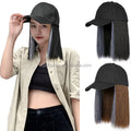 Womenlon Ball Hair Wig 10inch  Silky Straight Wave Wigs Naturally Connect Synthetic Hair Hat Wig for Women Hair