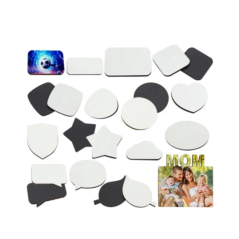 DIY Design Car Magnet Multi Shape Customized Logo Refrigerator Sticker Magnet Sublimation MDF Fridge Magnets