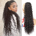 Long Curly Ponytail Clip in Synthetic Drawstring Ponytail 16/22/30 Inch Deep Wave Pony Tail Wigs for Women Hair Piece Extensions